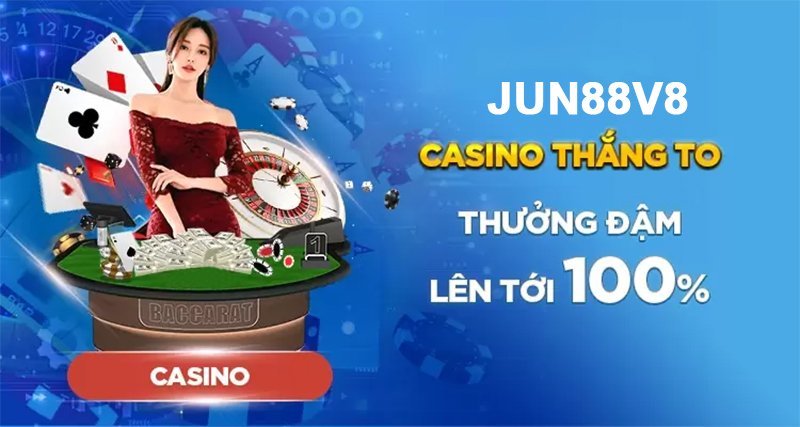 Sảnh casino tại Jun88V8 hấp dẫn